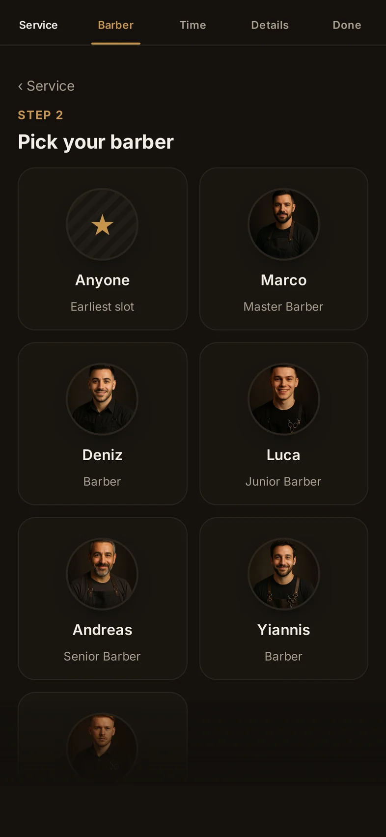 Pick your barber
